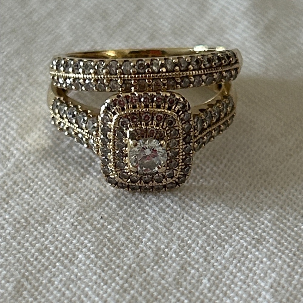 20% OFF Price & Free Shipping Elegant 14k Gold Wedding Set